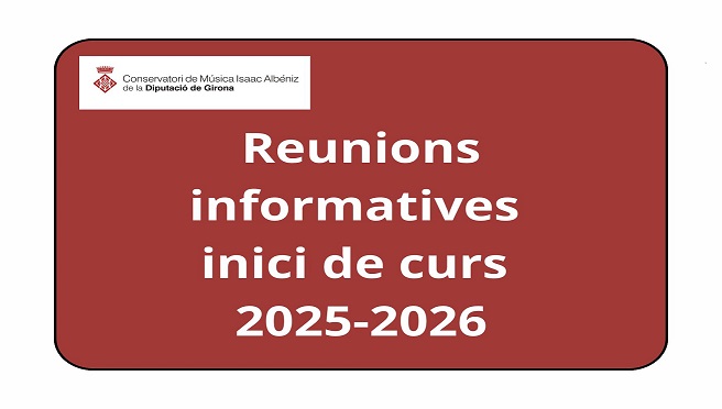 Reunions informatives per a les famílies