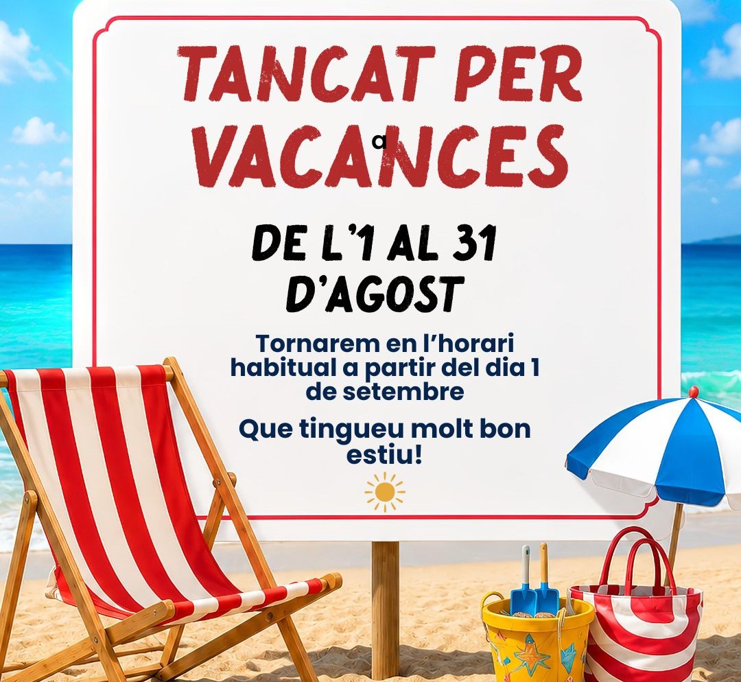 Tancat per vacances